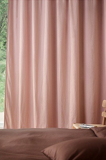 Melanie Verdunkelungsvorhang aus Leinen in Pink, extra breit, Höhe: 270 cm - Bild 1