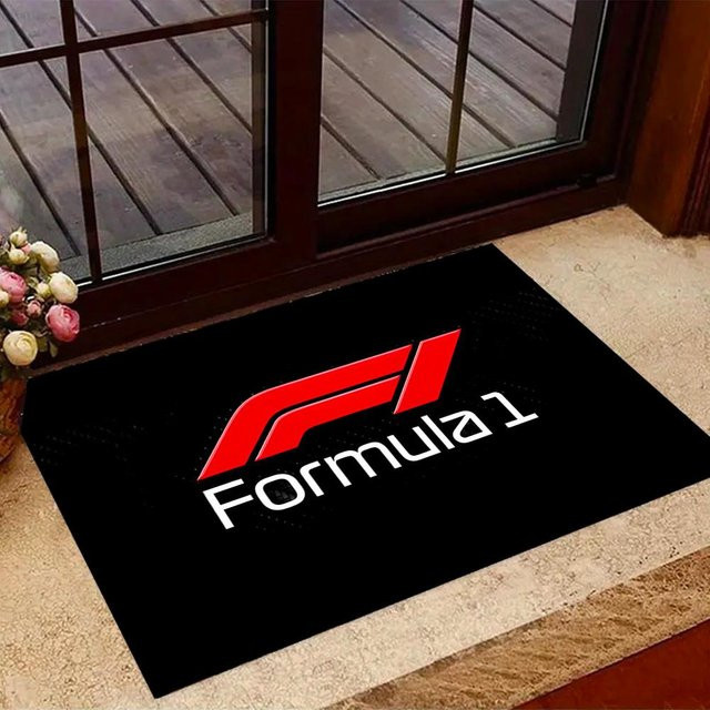 NostalgicHub Anti-Rutsch-Teppich Formel 1 Speed-Ikone, Polyester, Schwarz, B/T: 90 x 60 cm - Bild 1