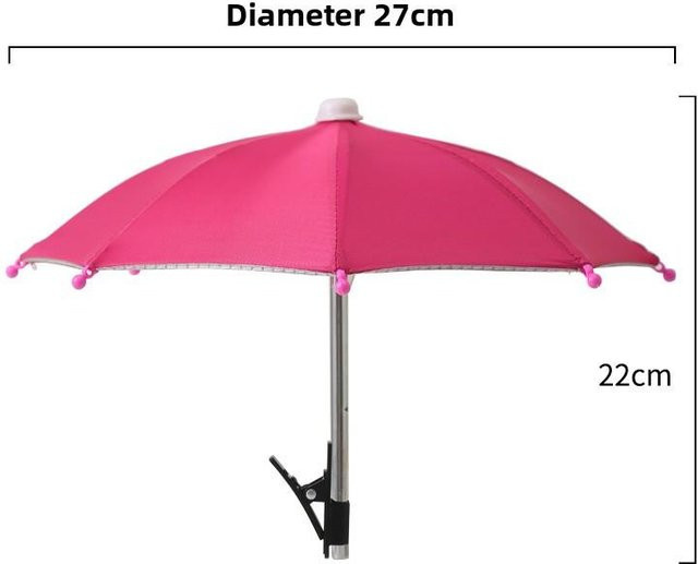 Elberta Handyhalterung als Sonnenschirm-Klammer in Rose Rot aus Stahl - Bild 1