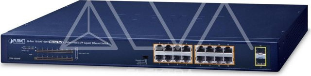 Planet GSW-1820HP Unmanaged Gigabit Ethernet Netzwerk-Switch mit PoE in Blau - Bild 1