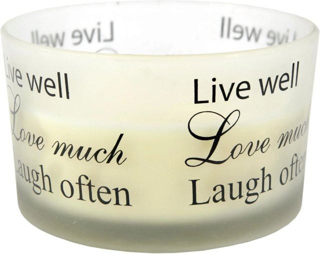 HS Candle Duftkerze SPA Weiß Ø 13 cm mit 36 Stunden Brenndauer - Bild 1