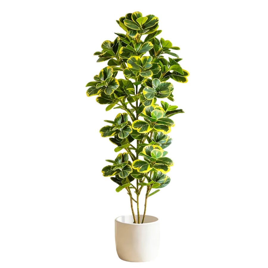 Künstlicher Ficus-Baum von Kmitang in Grün, Hohe tropische Banyan-Pflanze aus Kunststoff für Heim, Boden, Party und Hochzeitsdekoration, Höhe: 76-115 cm - Bild 5