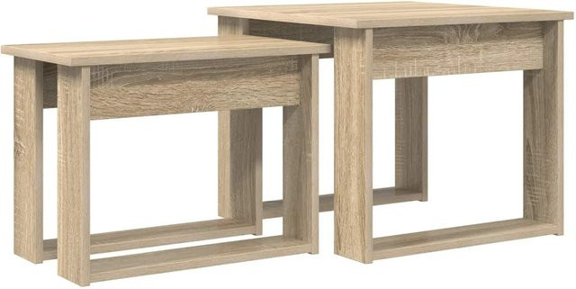 vidaXL Kaffeetisch Set 2-teilig modern in Sonoma Eiche aus Holzwerkstoff - Bild 1