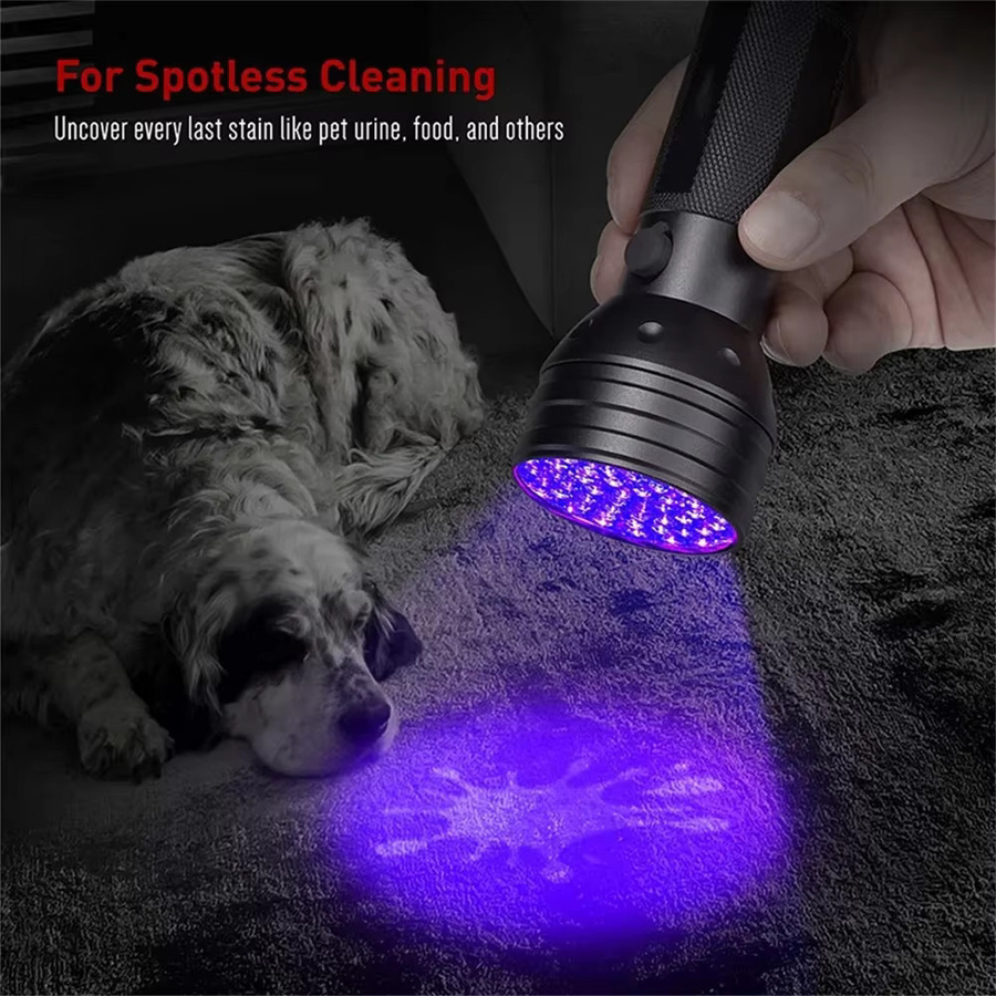 Heinast Tragbare UV-LED-Schwarzlicht-Taschenlampe in Schwarz zur Erkennung von Haustierflecken und Bettwanzen - Bild 5