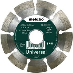 Metabo Diamanttrennscheibe SP-U Universal für Beton und Mauerwerk, Durchmesser: 115 mm, Bohrung: 22,23 mm - Bild 1