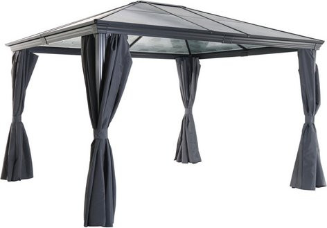 CASAYA Hardtop-Pavillon modern mit Fenster in Grau und Anthrazit, B/T/H: 360 x 270 x 300 cm - Bild 1