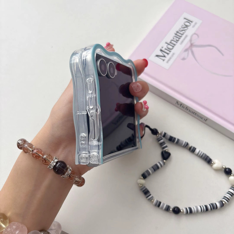 Koreanische Englisch Katze Handyhülle mit Lanyard für Samsung Galaxy Z Flip7, Z Flip6, Z Flip5, Z Flip4 und Z Flip3 - Bild 4