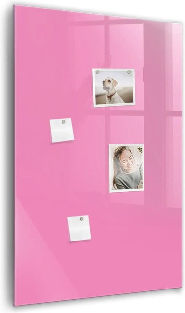 Tulup Glasmagnettafel Pink, B/H: 60 x 90 cm, beschreibbare Glastafel für die Wandorganisation - Bild 1