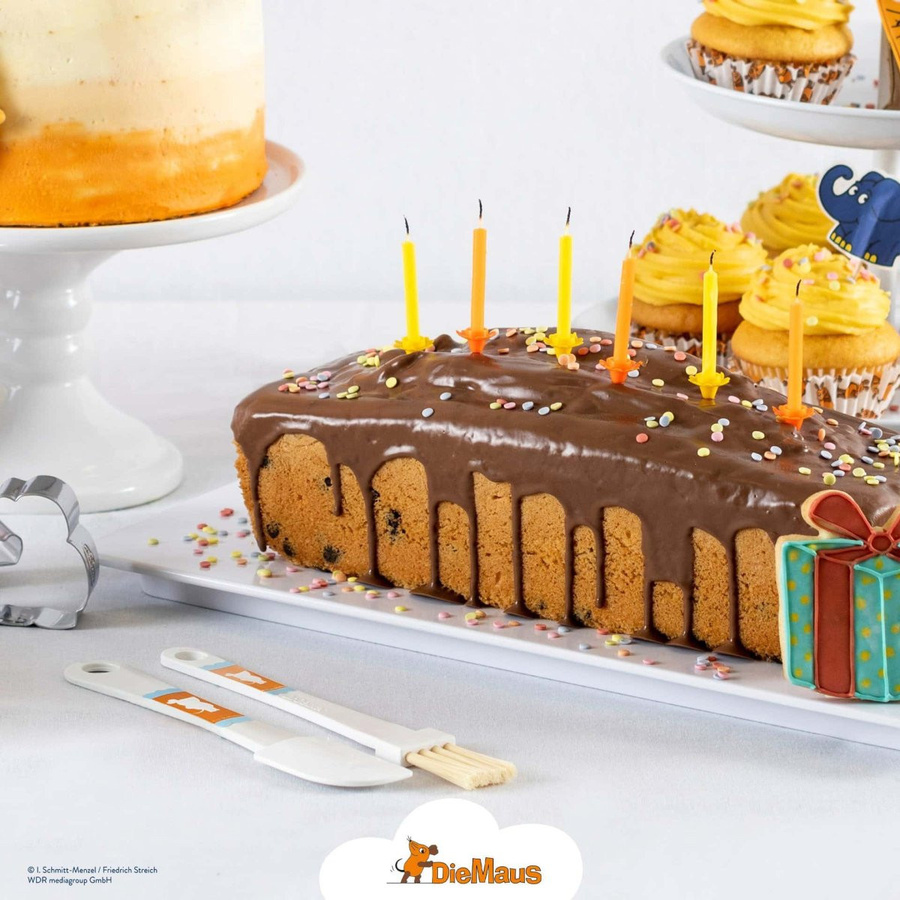 Dr. Oetker Back-Set Die Maus Kastenkuchen, 3-teilig, orange, beschichtete Kastenform aus Stahl und Keramik, spülmaschinenfest - Bild 2