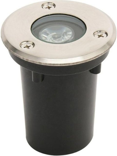 Wasserdichter LED-Einbaustrahler für den Garten in Silber mit 1W, 100lm und 4000K IP67 - Bild 1