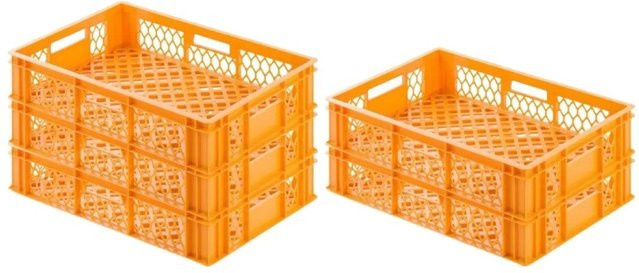 CHEFGASTRO SparSet 5x Eurobehälter Bäcker- und Konditorenkasten, Gelb-Orange, H x B x T: 13 x 40 x 60 cm, 24 Liter - Bild 1