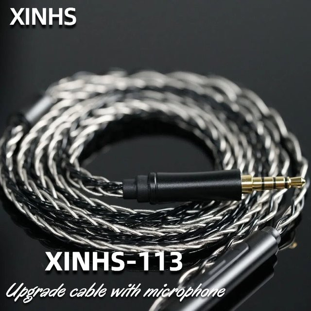 XINHS Kopfhörer-Upgrade-Kabel mit Mikrofon und 3,5 mm Jack für HiFi-Audio - Bild 1