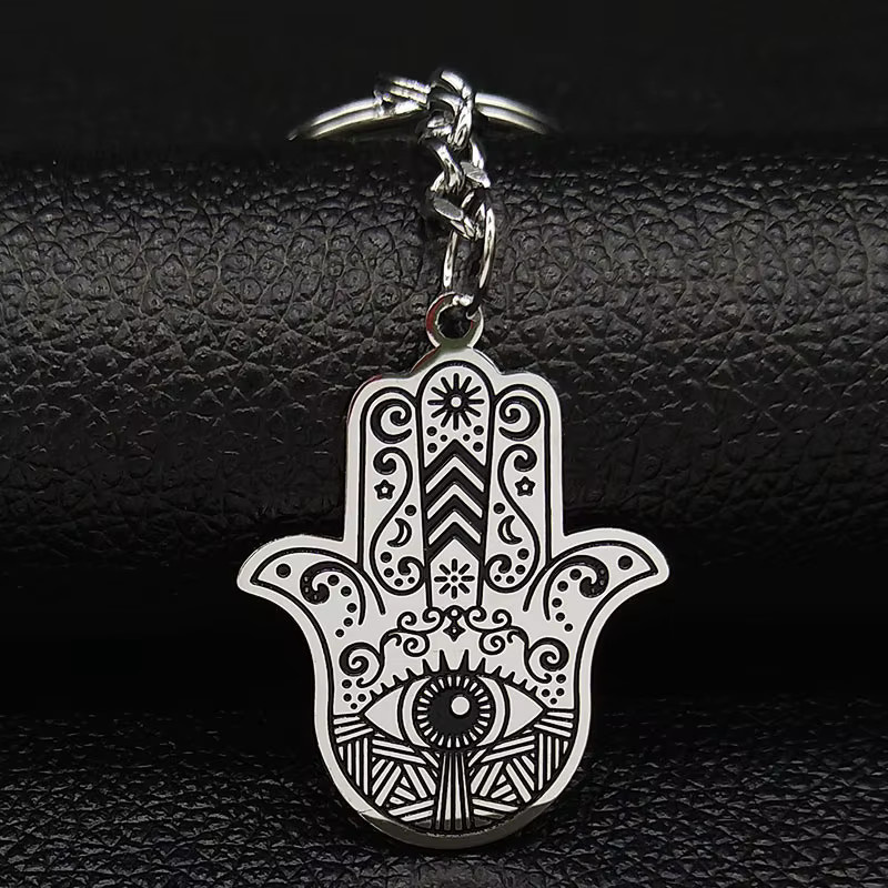 Anhänger Edelstahl, Hamsa Hand, Herren - Bild 2