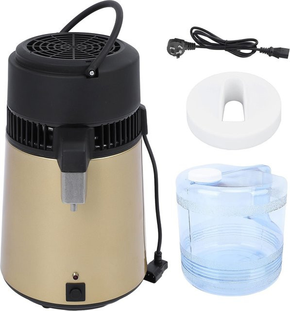Aimo Automatischer Wasserdestillierer mit 4 Litern Fassungsvermögen, 750 W, Gold und Blau, Destillationswasserbereiter für die Arbeitsplatte mit Einzelknopf-Bedienung - Bild 1