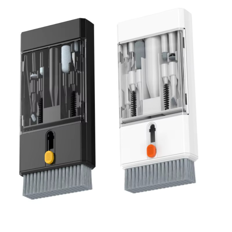 10-in-1 Reinigungswerkzeug-Set für Elektronik wie Kamera, Laptop, Tastatur und Smartphone in Schwarz und Weiß - Bild 2
