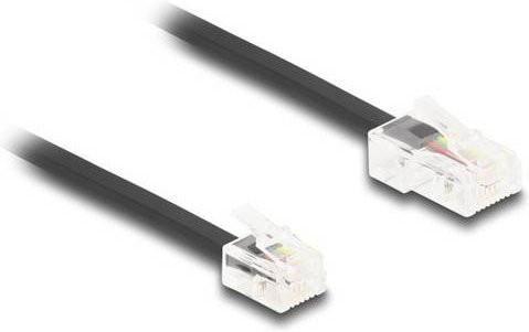 Delock Telefon Anschlusskabel RJ-45 auf RJ-11 Schwarz, 2 m - Bild 1