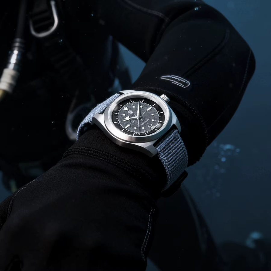 TIME TOKEN Armbanduhr Titan, Automatik, 40 mm, Herren, Schwarz - Bild 2