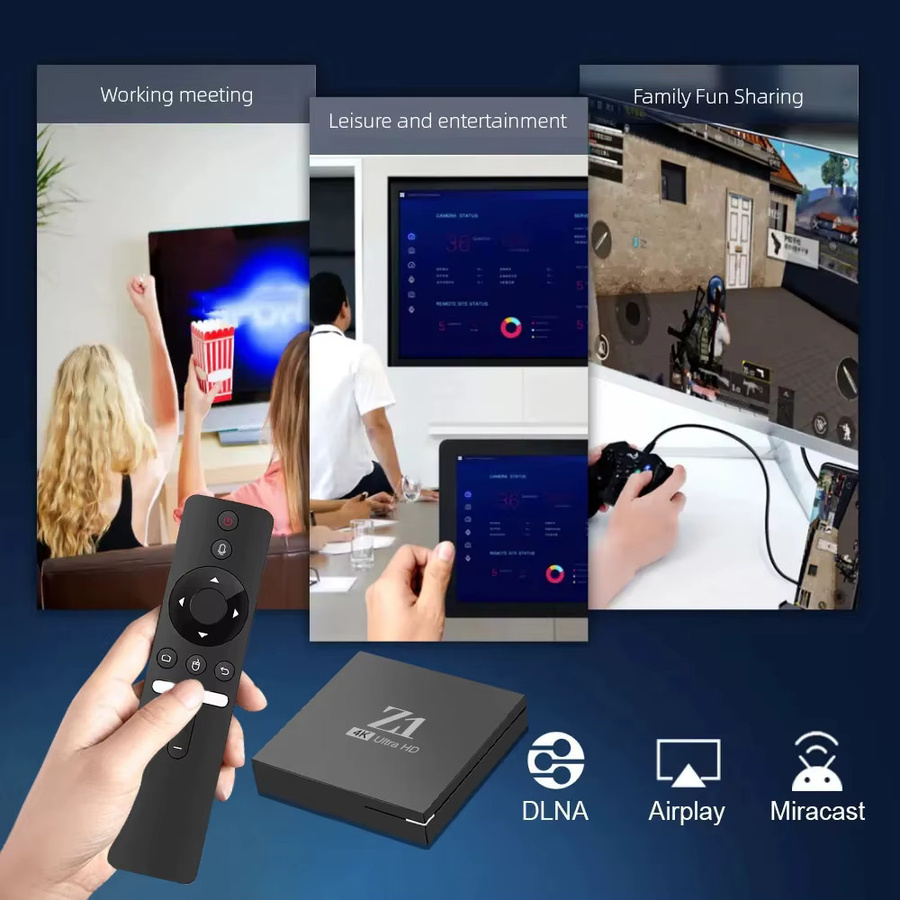 PK Q7 TX1 Smart Android 15 TV-Box mit 8GB RAM und 128GB Speicher, 4K HDR, Allwinner H313 Quad-Core, 5G/2.4G WLAN, Bluetooth 5.0 und USB 2.0, Schwarz - Bild 5