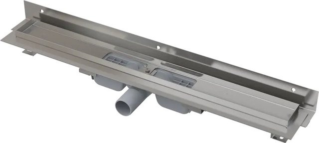 Alcadrain APZ104 Flexible Low-Duschrinne aus Edelstahl in Silber, B/T/H: 65,0 x 20,5 x 16,0 cm - Bild 1