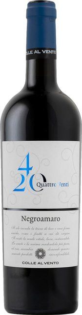 Colle al Vento Rotwein Negroamaro 2023, Salento, trocken, 0,75 l - Bild 1