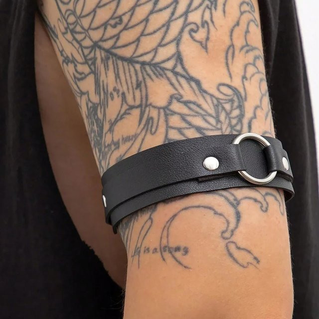 CEA.HARNESS Armband, Leder, Schwarz, Punk-Stil, Herren - Bild 1