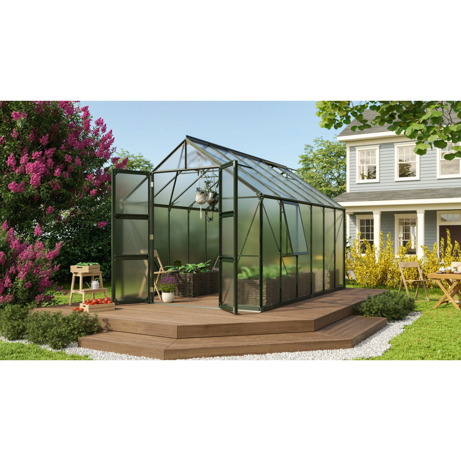 Vitavia Gewächshaus Olymp 9900 HKP Smaragd mit Polycarbonat-Platten und Vorzugsset - Bild 2