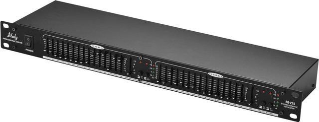 Btuty EQ-215 Zweikanaliger 15-Band-Equalizer in Schwarz für 1U-Rackmontage - Bild 1