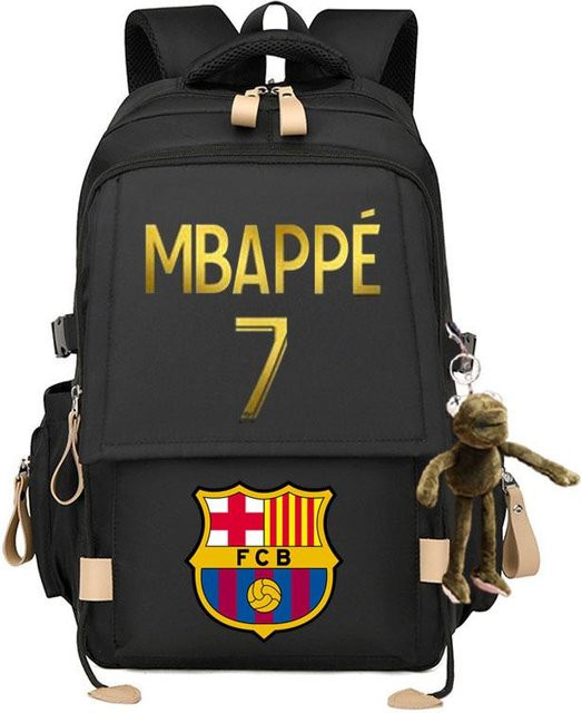3-teiliges Schulrucksack-Set in Schwarz aus Oxford-Stoff mit großem Fassungsvermögen inklusive Federmäppchen und Schultergurt - Bild 1
