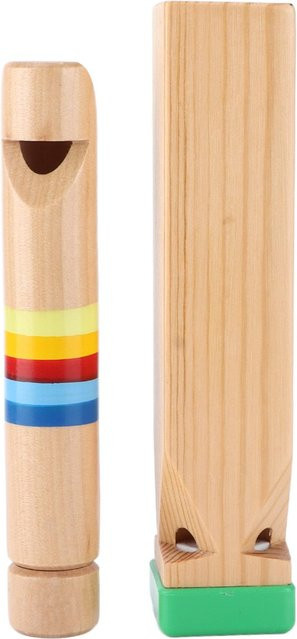 CosyHome Zugpfeife Holzschieber, Musikspielzeug, 2-teiliges Set, ab 3 Jahren - Bild 1