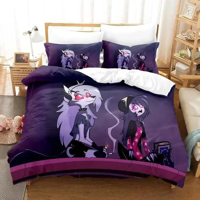 Loona Boss 3D Anime Bettwäsche Set für Erwachsene und Kinder, Bettbezug Set mit 3 Teilen, B/H: 210 x 210 cm - Bild 1