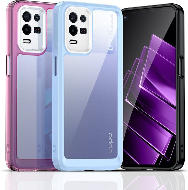 Stoßfeste Schutzhülle in Bunt für Oppo K9x, Realme 8 5G, 8 Pro 5G, 8s 5G, Narzo 30 5G, Q3 5G, Q3i 5G und V13 5G - Bild 1