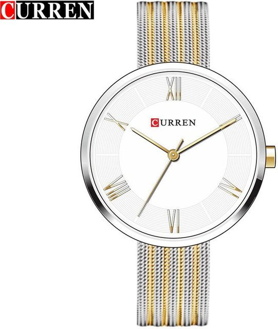 CURREN Armbanduhr, Quarz, Edelstahl, Weiß, Damen - Bild 1