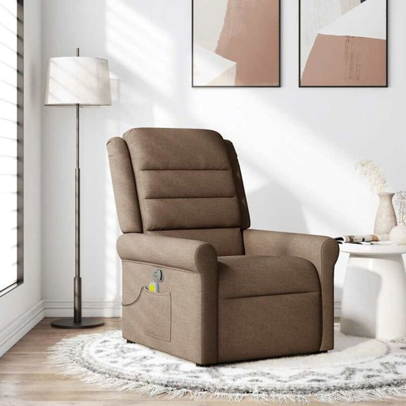 Vidaxl Relaxsessel Massagesessel aus Stoff in Braun mit modernem Design - Bild 1