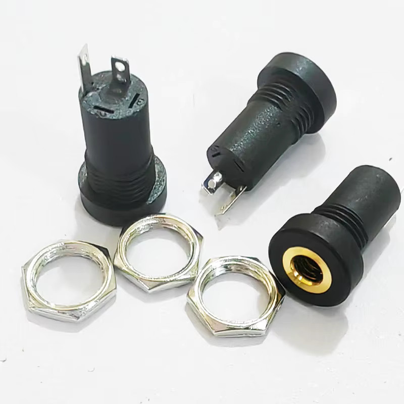 JCD 3,5mm Audio Jack Buchse Stereo Solder Panel Mount Kopfhörer Buchse in Schwarz mit 2/3/4 Pin Optionen und Mutter - Bild 2