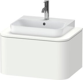 Duravit Waschtischunterschrank Happy D.2 Plus ohne Aufsatz, Weiß Supermatt, Wandmontage, 1 Auszug, B/H: 35,4 x 48,0 cm - Bild 1