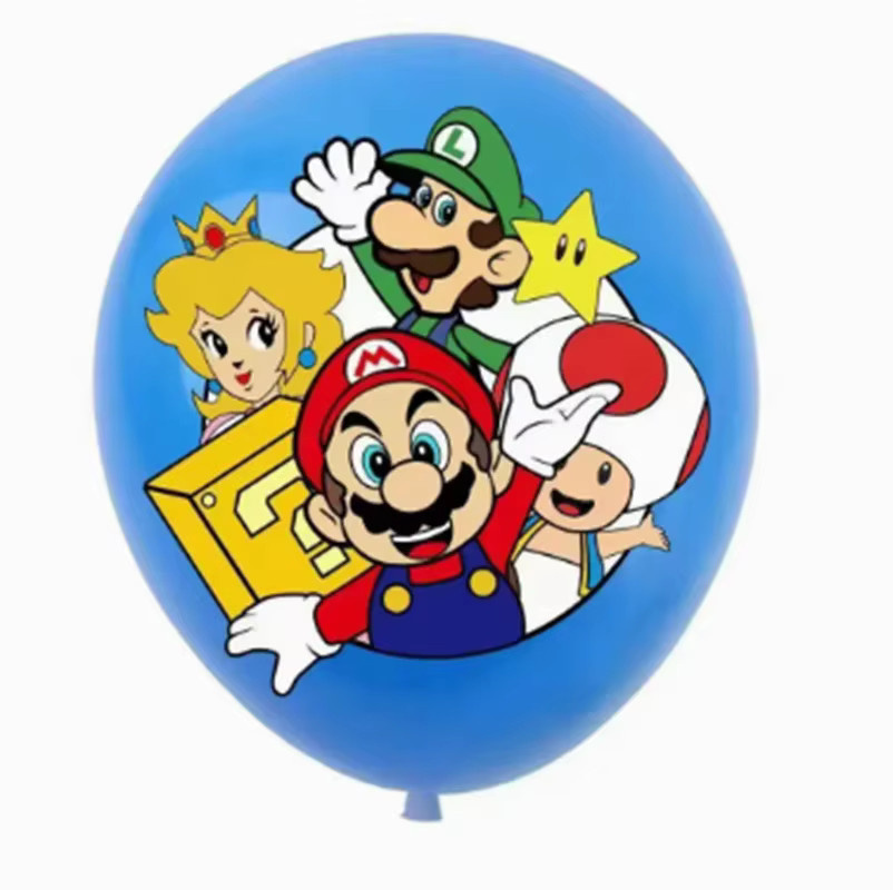Bandai Mario Bros Party Ballon-Set mit Cartoon-Figuren und Sternen für Kindergeburtstage aus Latex - Bild 2
