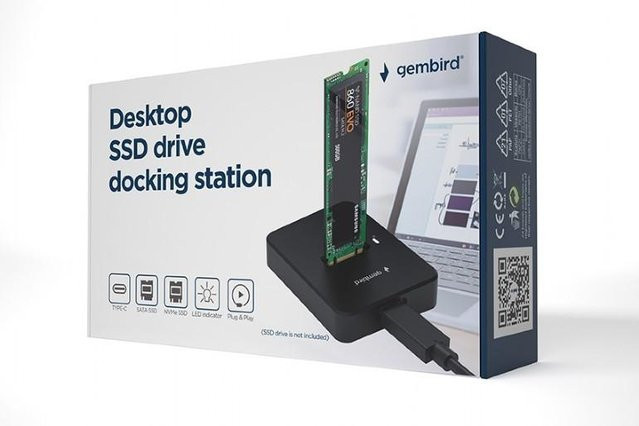 KATOMIX USB-C Dockingstation für Desktop mit M.2 SATA und NVMe SSD Unterstützung in Schwarz - Bild 1