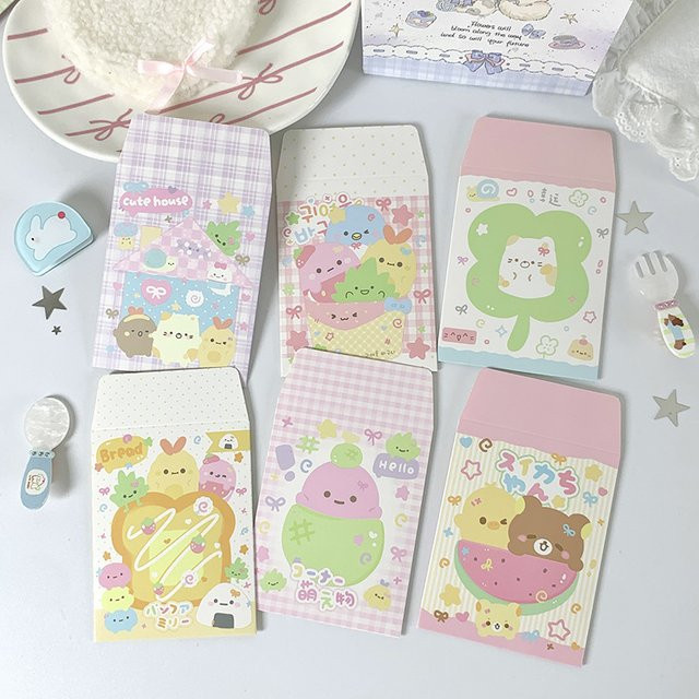 MINKYS 10er Pack Kawaii Vierblättriges Kleeblatt Fotokartenhalter und Aufbewahrungstaschen für 3 Zoll Fotokarten in Mehrfarbig - Bild 1