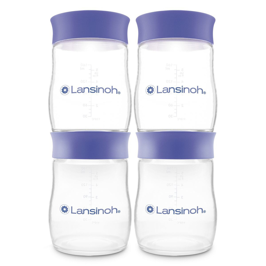 Lansinoh 4er-Pack Weithals-Muttermilchflaschen aus Polypropylen, 160 ml, transparent und BPA-frei - Bild 4