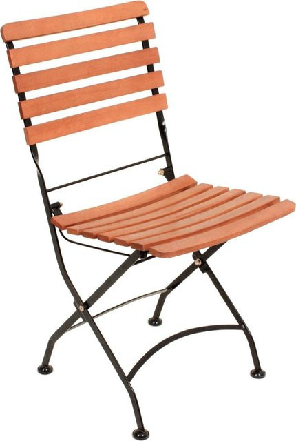 Harms Klappstuhl WIEN 2er Set aus Stahl und Eukalyptusholz, B/T/H: 58 x 45 x 89 cm - Bild 1