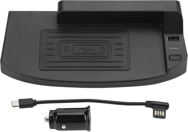Koogeelife Qi Kabelloses Auto-Ladegerät 15W mit QC3.0 USB-Anschluss in Schwarz für Ford Mustang 2015-2021 - Bild 1