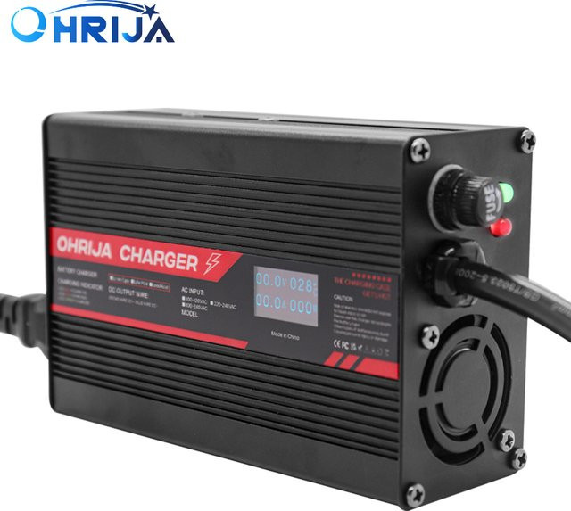 OHRIJA Smart Ladegerät mit OLED Display für 12S 44,4V Li-Ion und LiPo Akkus, 50,4V 5A, Aluminiumgehäuse - Bild 1