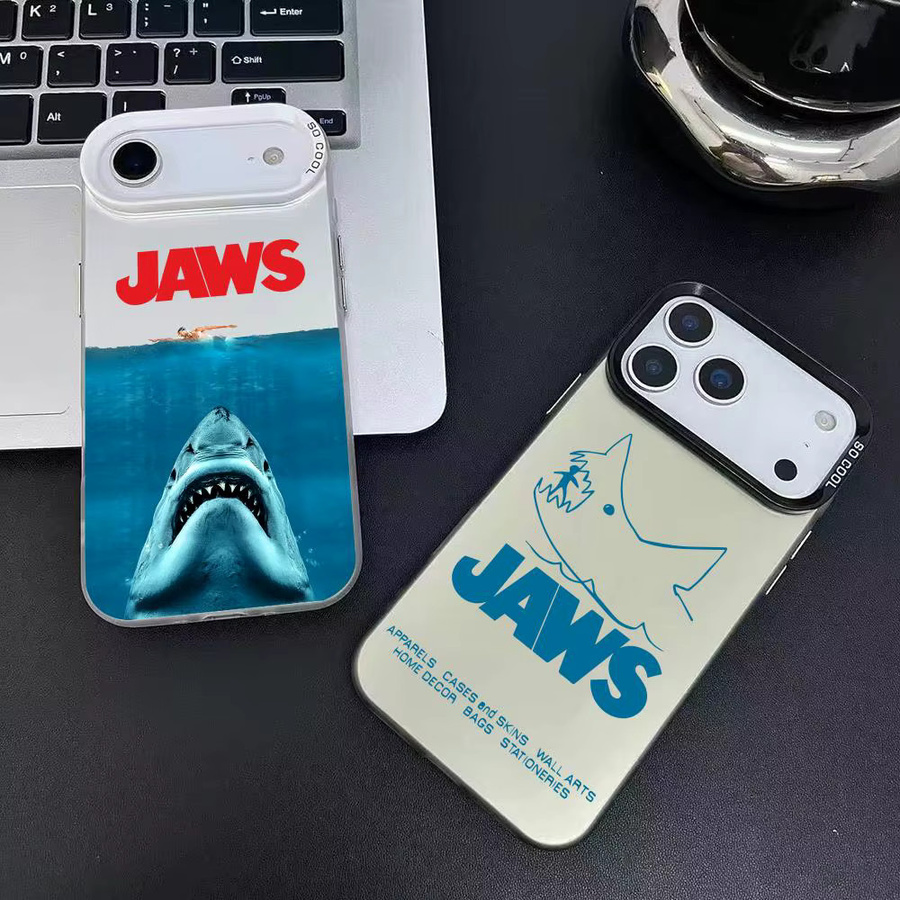 J-JAWS Classic Movie Handyhülle für iPhone 11 bis iPhone 17 Pro Max, Matte Laser Aurora Design, Stoßfest, Multicolour - Bild 2