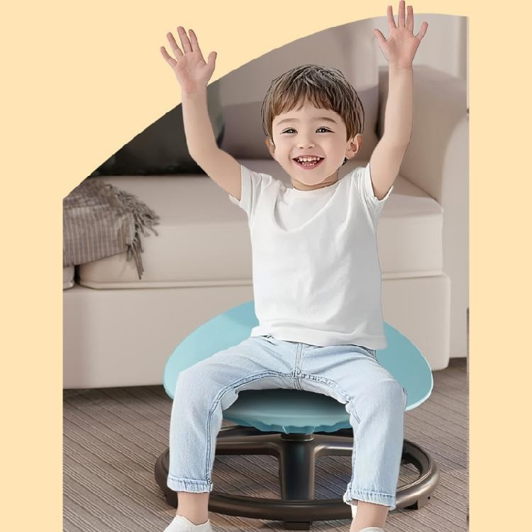 Breath Away Sensorischer Drehstuhl Sit and Spin in Himmelblau zur Förderung der Koordination und Kraft für Kinder - Bild 3