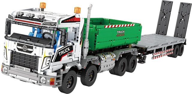 Reobrix LKW mit Tieflader Klemmbaustein RC 2950 Teile ab 14 Jahren - Bild 1