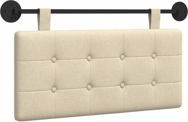 vidaXL Wandmontiertes gepolstertes Paneel aus Stoff in Beige, B: 90 cm, H: 55 cm, T: 5 cm - Bild 1