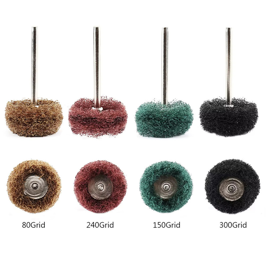 40 Stück Mini-Bohrer-Schleifbürsten von Toorise, Nylon-Polierscheiben mit 25 mm Schaft als Schleifkopf für Dremel-Rotationswerkzeuge - Bild 3