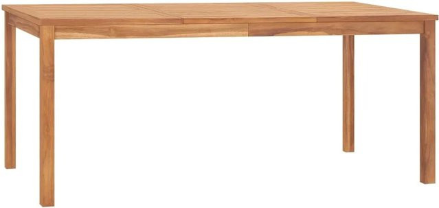 vidaXL Garten-Esstisch aus Teakholz in Braun, B/T/H: 180 x 90 x 77 cm - Bild 1