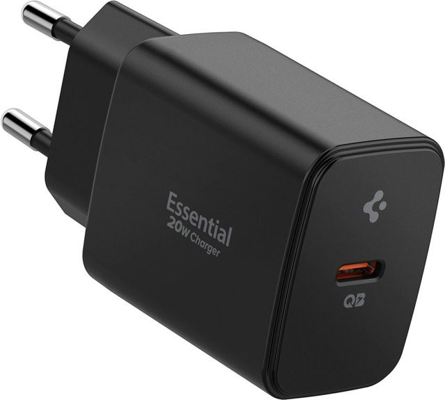 Spigen Essential Ee201Eu 1-Port Netzwerk-Ladegerät 20W Schwarz - Bild 1