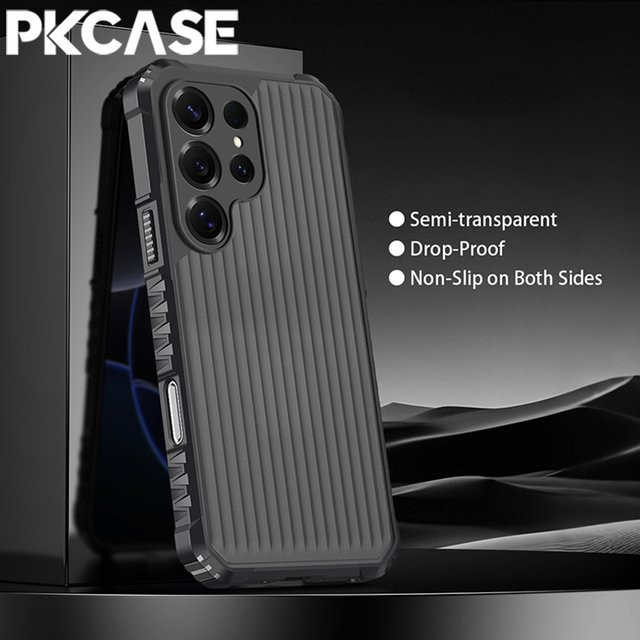 PKCASE Matte Armor stoßfeste Schutzhülle für Samsung Galaxy S26 S25 S24 S23 Ultra Plus FE A57 A37 A17 A07 A56 A36 A26 A16 A06 in Schwarz und Blau - Bild 1